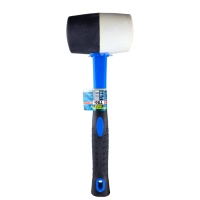 Киянка резиновая черно-белая с фиберглассовой рукояткой 750 гр, "MAXIMUM" MX 08748